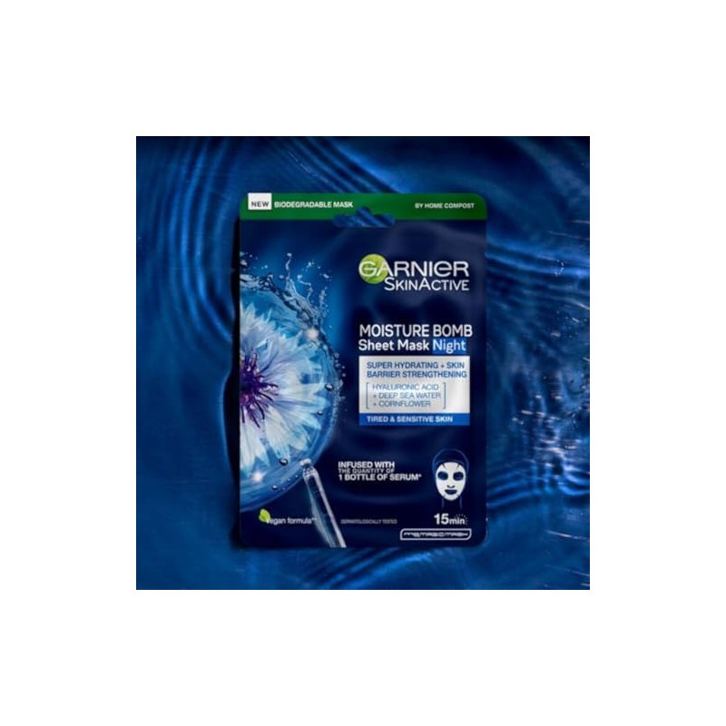 Garnier Máscara facial de hoja de noche de bomba de