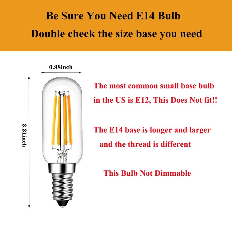 SHUWDKAR E14 LED Bulb 4W Equivalent 40W LED Candelabra Bulb