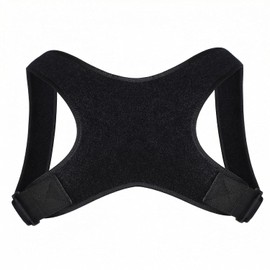 Black Posture Corrector for Women & Men, Adjustable Upper Back Support Brace Shoulder Support Straps Comfortable to Prevent Hunchback and Improve Posture
