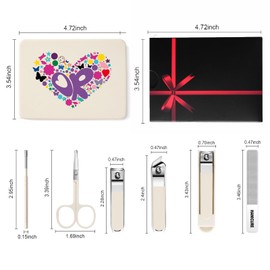 TTJHGYQO 6-Piece Nail Clipper Set with Nail File, Tweezers and ingrown toenail Removal kit Travel Nail kit for Men and Women (OR White)