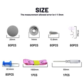 80 Set Car Roof Headliner Repair Kit, 402 Pcs Rivets Repair Button，Auto Roof Snap Rivets Retainer for Interior Ceiling Cloth Fixing Repair Buckle with Installation Tool (Grey Grid)