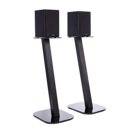 EXIMUS One Pair Fixed Height Universal Speaker Floor Stands - Black - 610 Series
