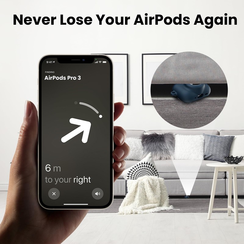 LDSXAY 2 in 1 Silicone Case Compatible with AirPods Pro