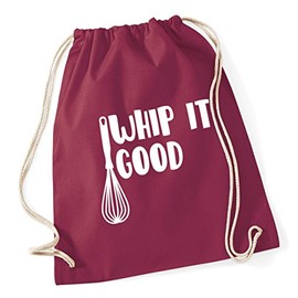 Hippowarehouse Whip it good baking Drawstring Cotton School Gym Kid Bag Sack 37cm x 46cm, 12 litres