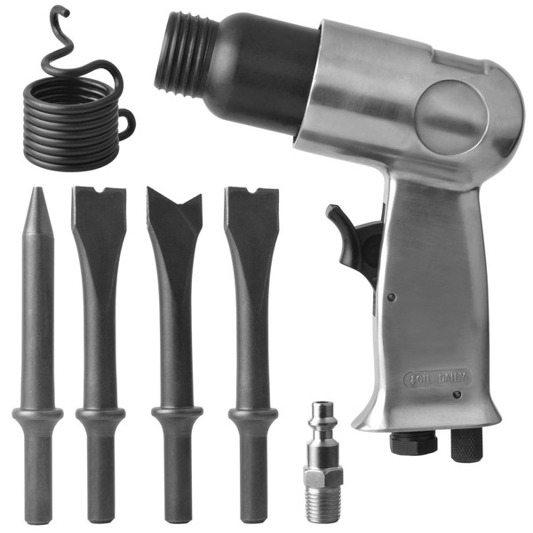 PROSHI 150mm air hammer kit 4-chisels, 4500 BPM, pneumatic hammer