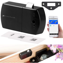 VisorTech Schrankschloss: Schubladen- & Schranktüren-Schloss mit RFID-Schlüssel, Bluetooth, App (Schubladenschloss, Möbelschloss, absperrbare Schublade)