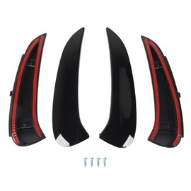 Pair of Rear Bumper Side Vent Spoiler Trim Left Right Replacement for Benz W206 S206 C43 C63 AMG Line 2021 Onwards Glossy Black