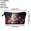 Livel lhood Teacup Cat Makeup Bag Cute Small Organizer Zipper