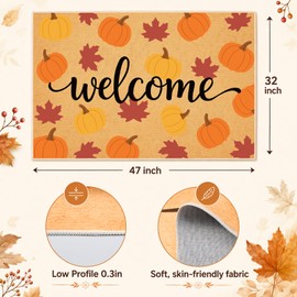 Svepndic 32"x47" Fall Door Mat,Non-Slip Floor Mat for Indoor Entrance