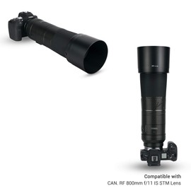 JJC ET-101 Lens Hood Compatible with Canon RF 200-800 mm F6.3-9 is USM & RF 800 mm F11 is STM Lens, Replacement for Original Canon ET-101, Reversible Lens Hood - Reduces Stray Light