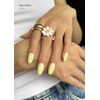AutyaMee Semi Cured Gel Nail Strips (Pale Yellow), 20 Pcs