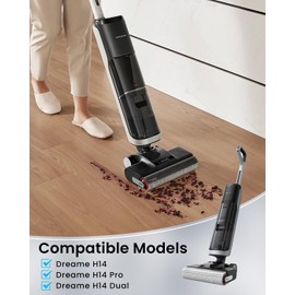 Roller Brush and Hepa Filter For Dreame H14/H14 Pro/H14 Dual Wet and Dry Vacuum Cleaner,H14 Pro Accessories Kit Inclue 3 HEPA Filters Replacement,2 Roller Brush-Easy Clean Detachable Accessories Set