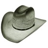 Modestone Traditional Bangora Rodeo Straw Cowboy Hat Stud Hatband 2-Tone