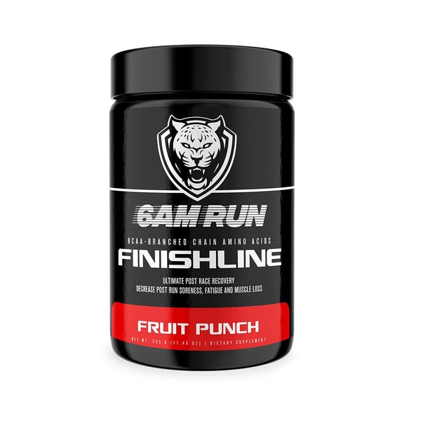 6AM Run Finishline - BCAA Powder Amino Energy - Post Run Recovery Drink - Branch Chain Amino Acids Powder - Heal and Recovery Powder - Keto Post Workout Powder (Fruit Punch, Full Bottle)