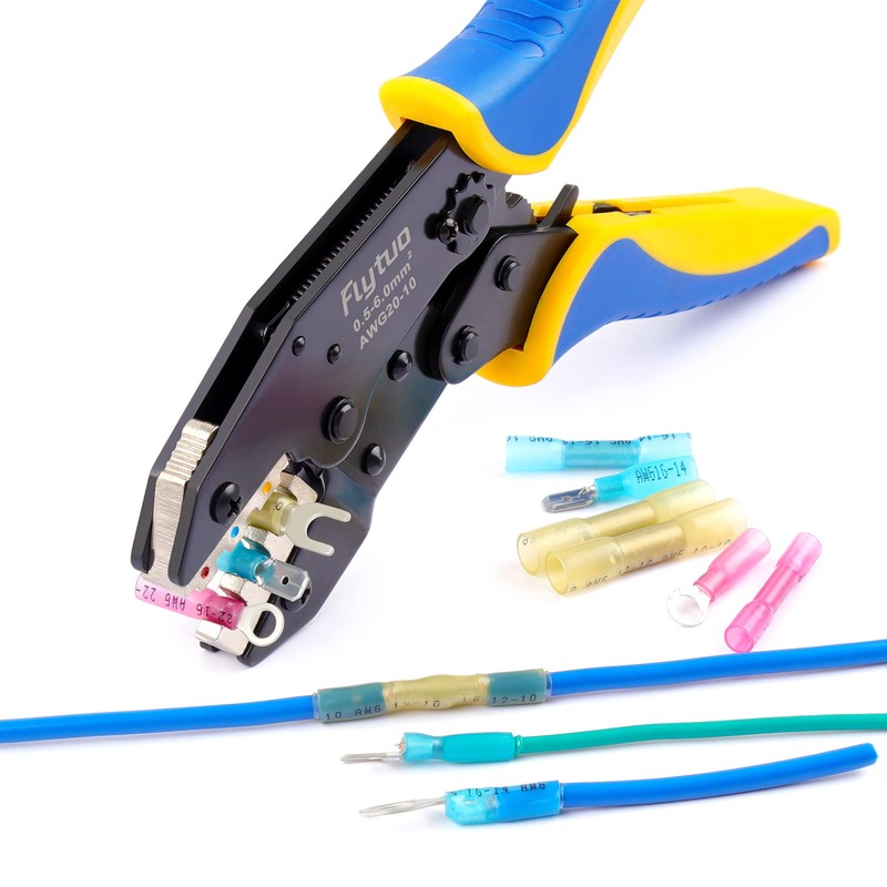 Flytuo Crimping Pliers for Shrink Connectors - Professional Wire Crimper