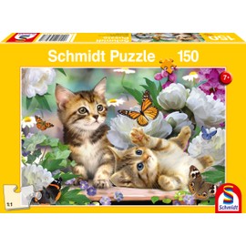 Schmidt Spiele 56468 Playful Cat Babies, 150 Pieces Children's Puzzle