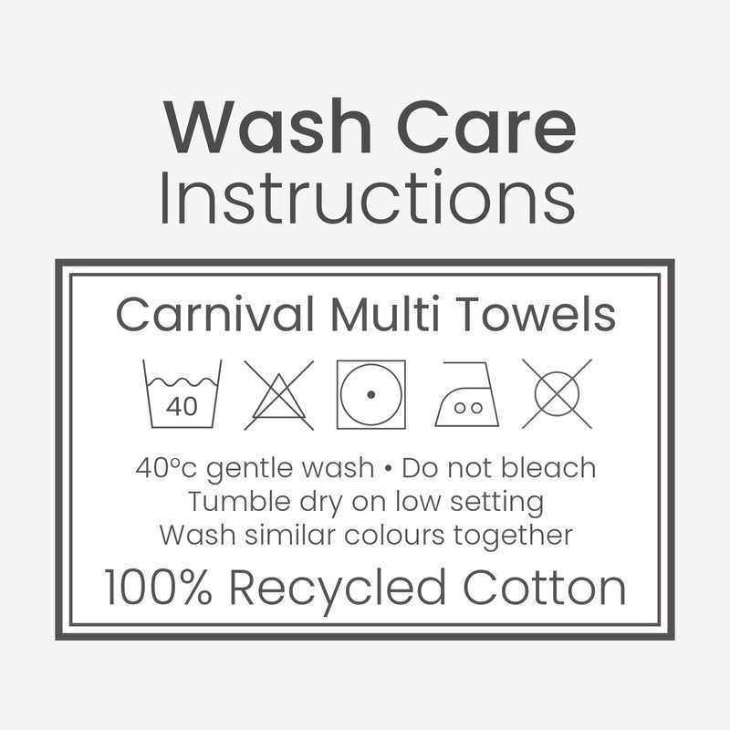 Odyssey Pack of 2 Carnival Zero Twist Hand Towels 50
