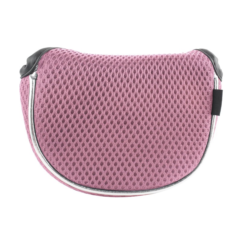 Andux Mesh Mallet Putter Cover Golf Putter Head Covers Pink,