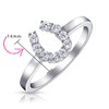 Bling Jewelry Good Luck Thin Dainty Cubic Zirconia Band Pave