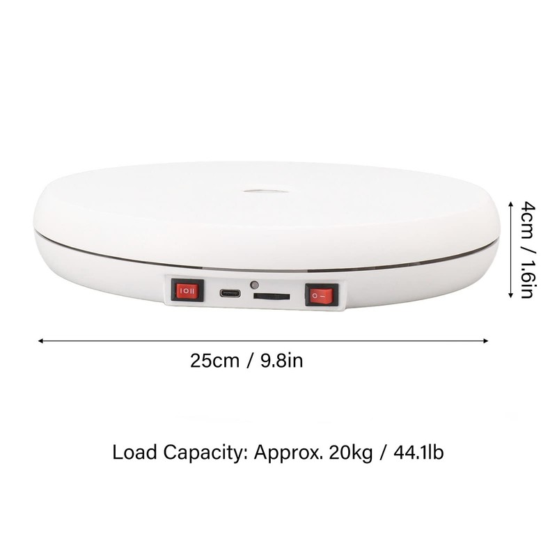 Zerodis Electric Motorized Rotating Turntable Display Stand with LED, 360