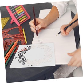 Operitacx Painting Molds Set 5pcs Drawing Templates Reusable Flower Stencils for Wall Art for Projects