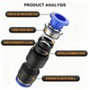 NANLACH Push to Connect Fitting, 14mm Tube OD Pneumatic Quick