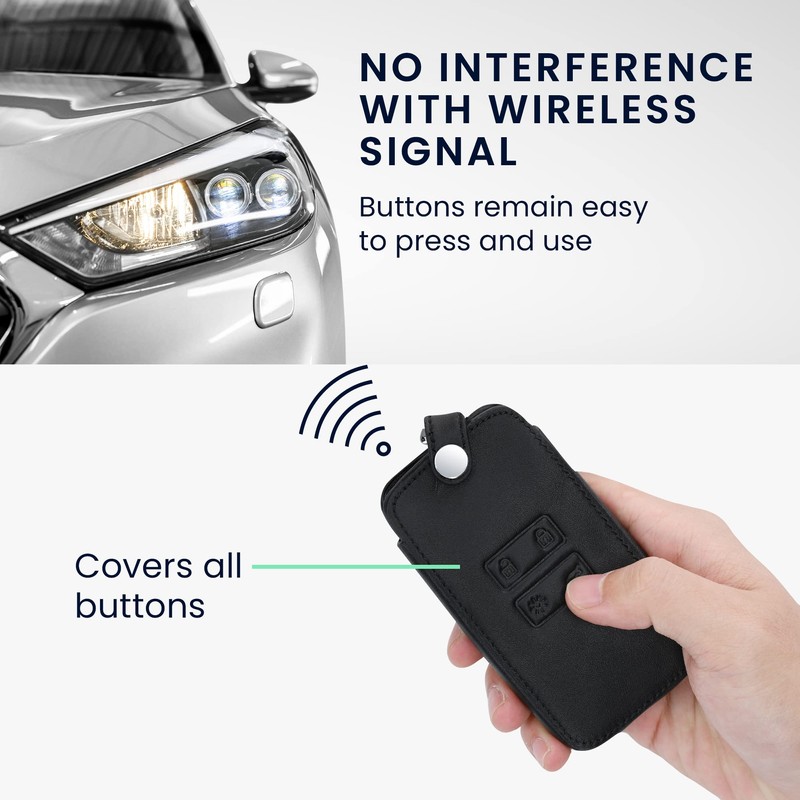 kwmobile Car Key Case Compatible with Renault 4-Button Smartkey Car