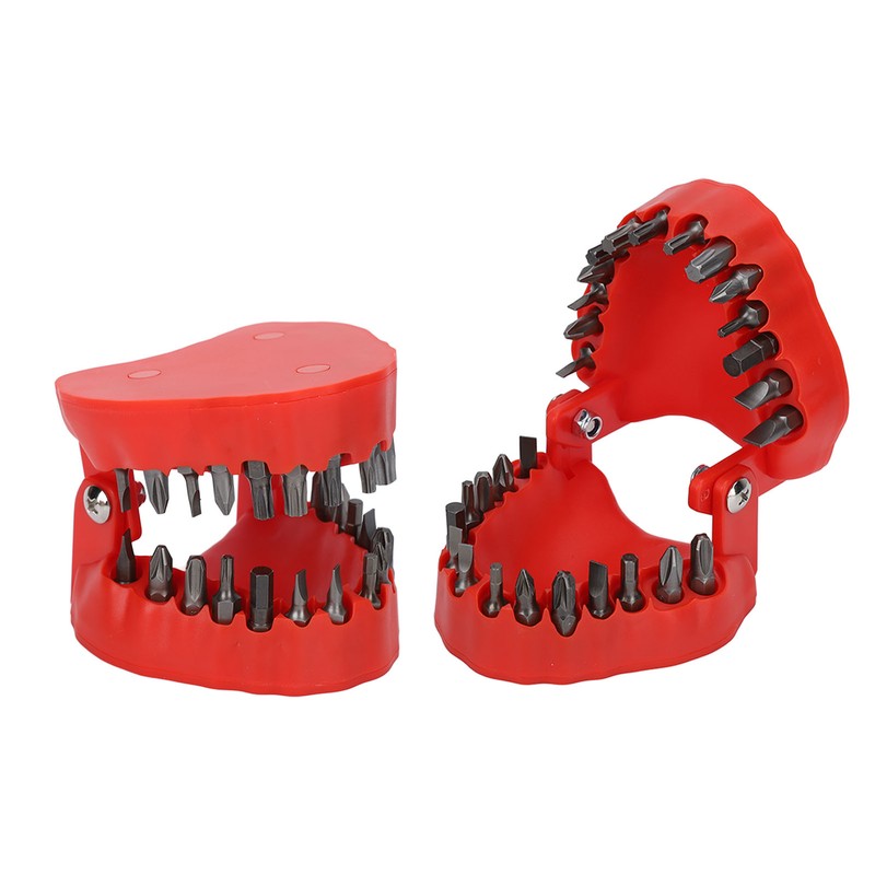 Denture Drill Bit Holder Teeth Model Shaped Full Opening Screwdriver