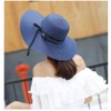 Women's Bow Foldable UV Protection Sun Hat Straw Hat Beach