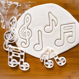 Set of 4 Musical Notes Cookie Cutters, 4 Pieces - Bakerlogy
