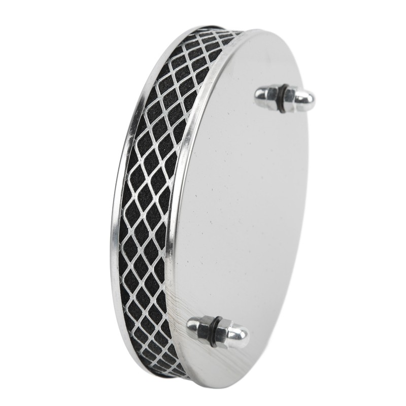 14x3cm High Flow Air Filter Chrome Metal Replacement for SU
