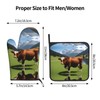YYHWHJDE Real Swiss Cow Brown Pattern Quality Oven Mitts and