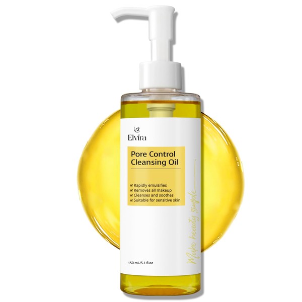 Elvira Pure Cleansing Oil, Makeup Remover & Blackheads Pore Cleanser,