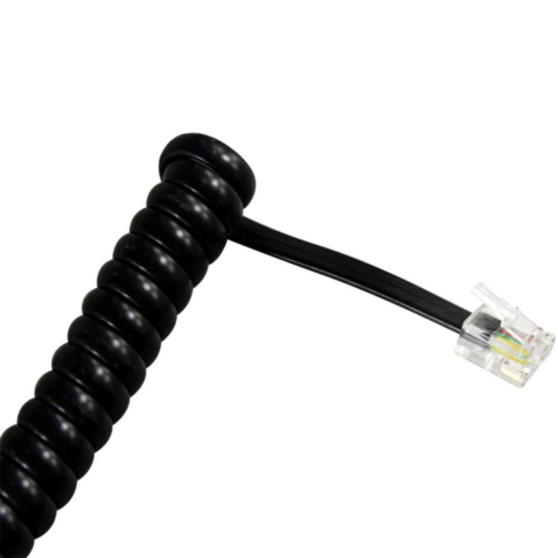 SAISN Telephone Handset Cord 6 Feet (Stretch Length) RJ9 4P4C
