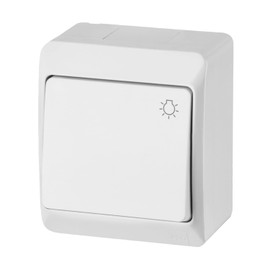 Surface-Mounted Light Switch IP44 Waterproof Outdoor White