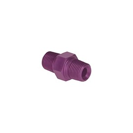 PrecisionGeek Purple Anodised Aluminium 1/8″ NPT Male-to-Male Adapter/Coupler – Straight Union, CNC Machined
