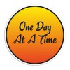 2 x 10cm One Day at A Time Vinyl Stickers