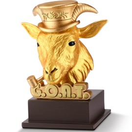 Zhengmy Goat Trophy Award Winner Trophies for Adults G. O. A. T. Greatest of All Time Funny Appreciation Gift Recognition Gift Plaque for Sports Employee Teacher Boss Friend Winner(Golden)
