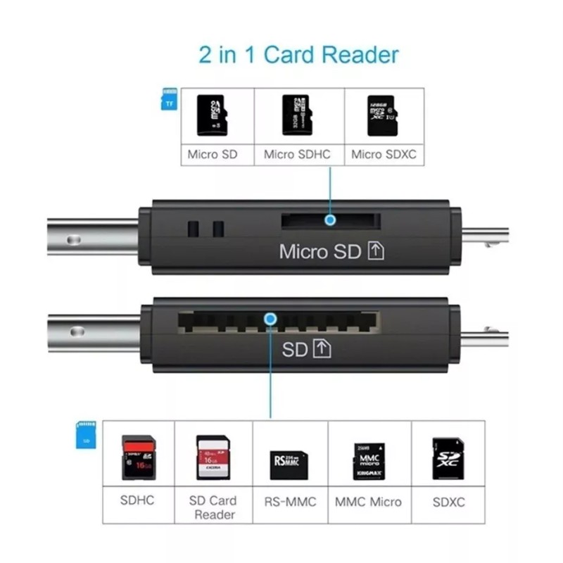 Universal Micro USB OTG to USB 2.0 Adapter SD/Micro SD