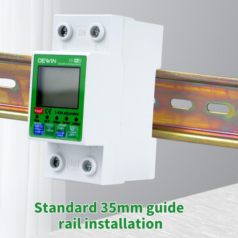 DEWIN Electricity Meter DIN Rail WiFi, Electricity Meter Smart DIN