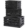 Farmhouse Storage Crates Nested Wooden Storage Crate with Handles,3 Pack