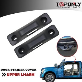TQPONLY Headliner Roof Trim | Compatible with 2004-2008 Ford F150 Lincoln Mark LT Upper Left Driver and Right Passenger Side | Replaces 4L3Z-15264B83-AAA 4L3Z-15264B82-AAA Door Striker Cover (Black)