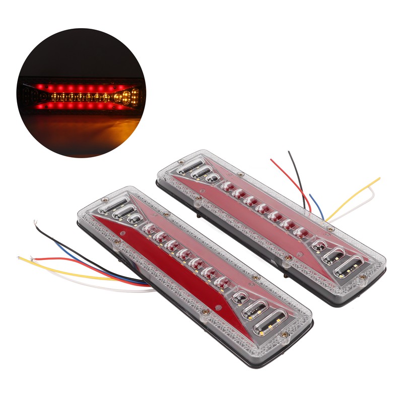2 PCS Rear Tail Light Bar IP68 Waterproof 24V 50000H