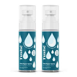 Toilet Paper Spray (2-Pack) – Flushable Wet Wipe Alternative for Sensitive Skin – Unscented, Septic Safe – Aloe Vera, Witch Hazel & Vitamin E – 118ml (4 fl oz)