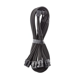 CableMod RT-Series Pro ModFlex Sleeved 12V-2x6 12VHPWR 90° StealthSense PCIe Cable for ASUS/Seasonic/Phanteks (Variant A, Black)