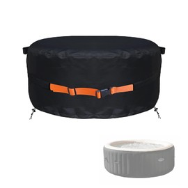 YZNKLXF Inflatable Hot Tub Cover, Round Hot Tub Cover, Round Replacement Waterproof(Black,4 Person-79 x28 H)