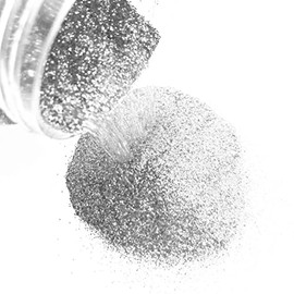 EliteKoopers 10g Silver Sparkling Ultra Fine Glitter Powder, Extra Fine Shine Dust for Nail Art, Christmas Craft, Card Making, Cosmatic Craft