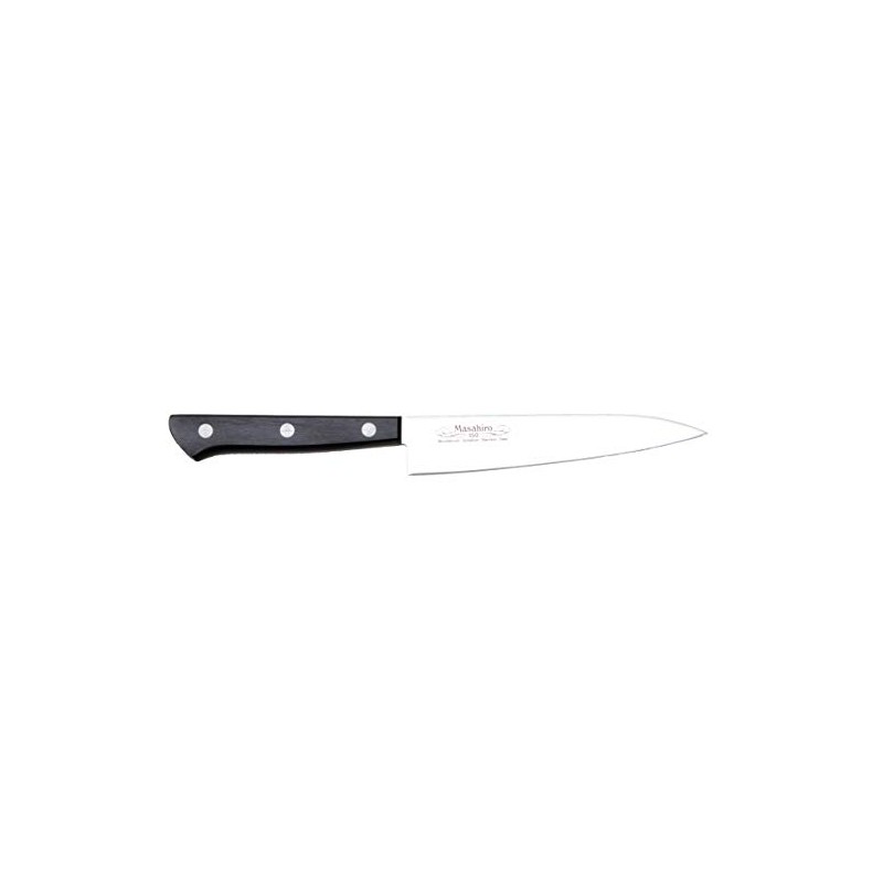 Masahiosaku 14004 MV Black Plywood Knife, 5.9 inches (150 mm)