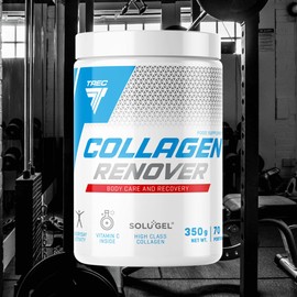TREC Nutrition Collagen RENOVER 350g - Mango Passion Fruit - Powder - Boost Joint Strength, Enhance Bone Health, and Rejuvenate Skin | Hydrolysed Collagen with Vitamin C for Optimal Regeneration
