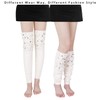 Benefeet Sox Womens White Leg Warmers Girls 80s Crochet Cable